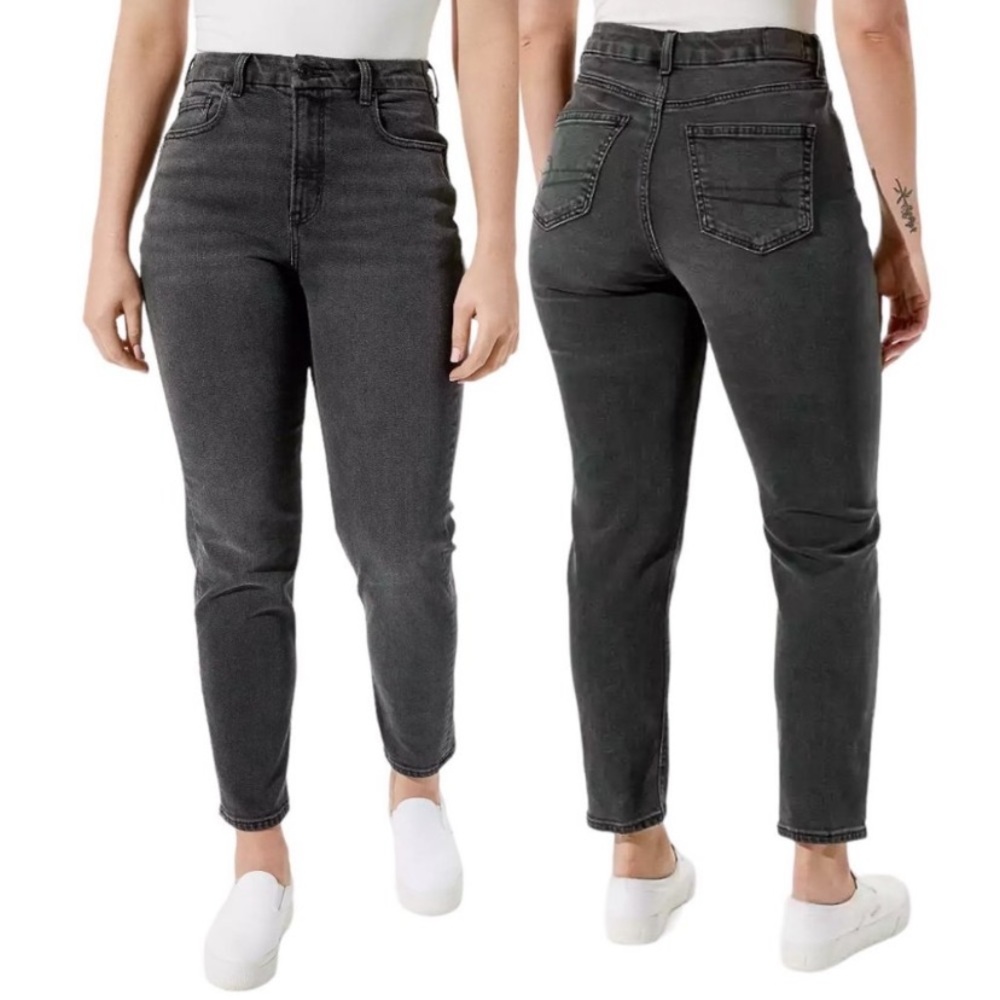 American Eagle Stretch Mom Jean Washed Black